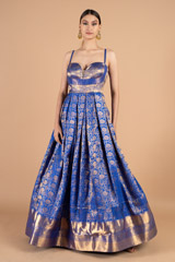 Brocade Electric Blue Gown5519 video